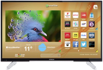 Hitachi 43 Inch 4K Ultra HD Smart LED TV.